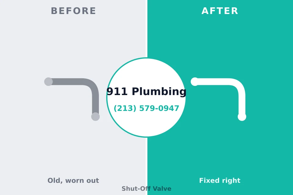 Before and after: plumbing repair Reedsville, WI